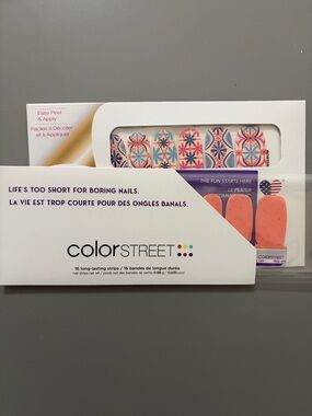 Color Street Nail Strips - Coral & Floral Design